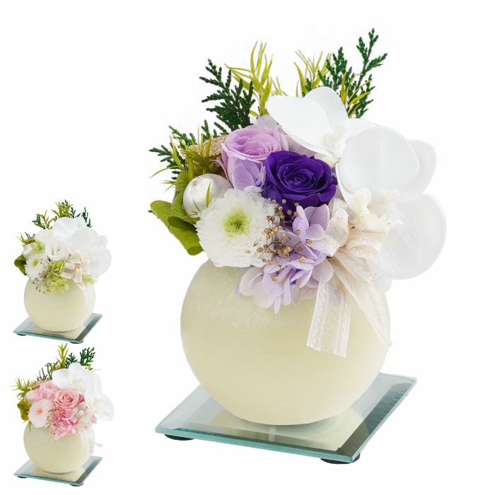 やさしく灯るお供え　ミラー付LEDキャンドル