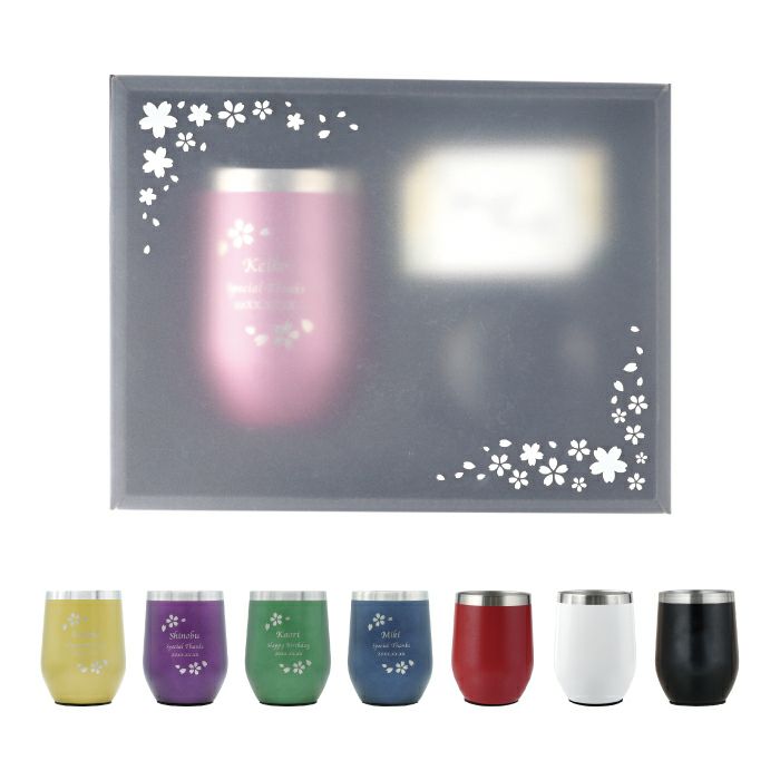 八福花フレームタンブラー 350ml